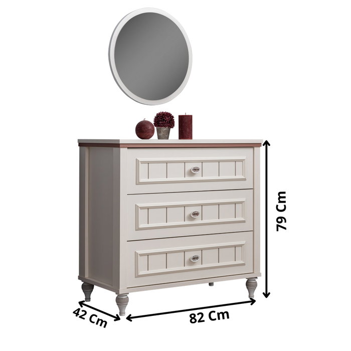 Hanah Home Ezgi Cómoda en Crema claro Hanah Home Ezgi Cómoda en Crema claro
